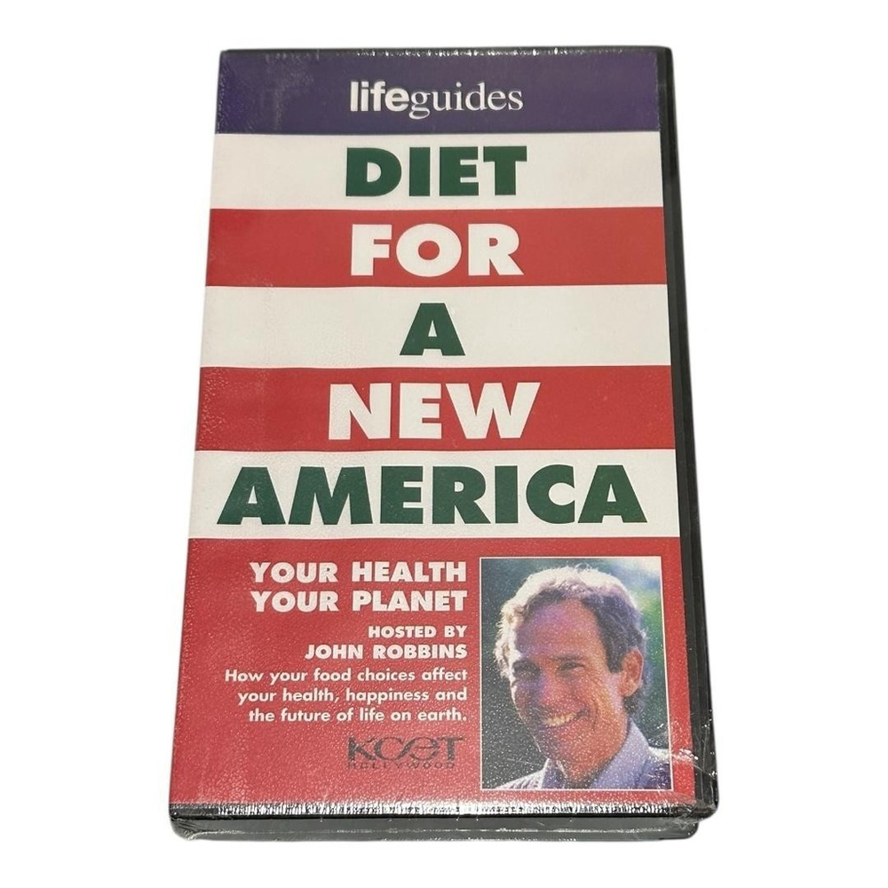 Diet For A New America VHS John Robbins Lifeguides KCET Video 60 Min Sealed